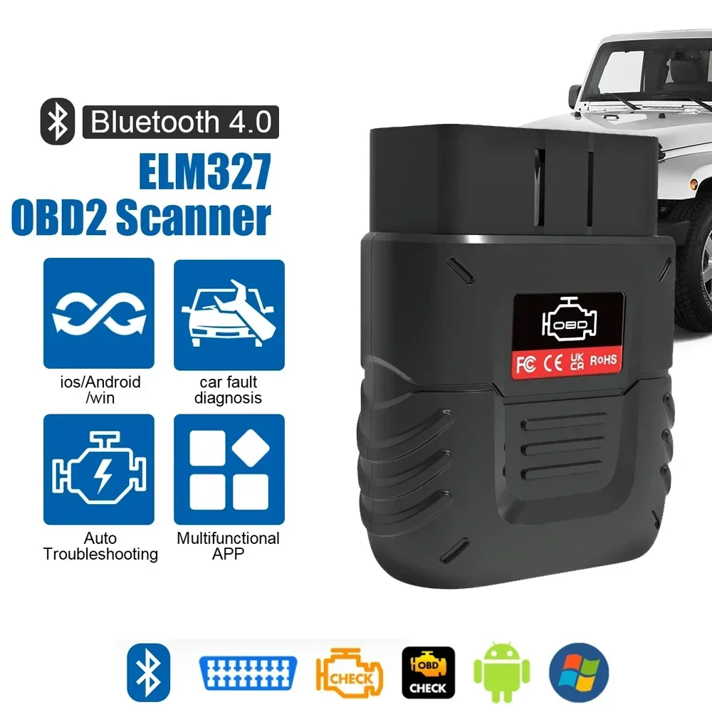 

ELM 327 Scanner OBD2 Scanner Car Diagnostic Tool Bluetooth-Compatible 4.0 For IOS Android PC Auto Scan Tool OBDII Code Reader