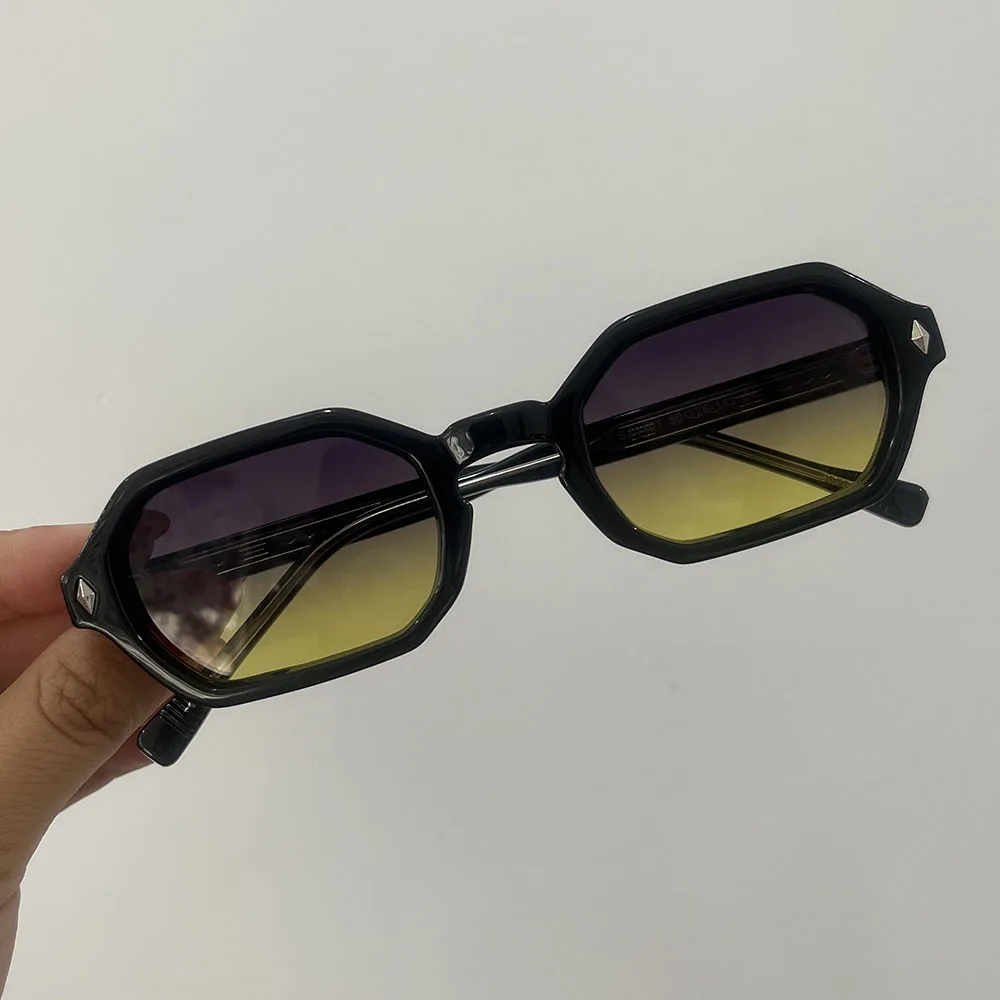 TOYEARN Vintage Hexagonal Sunglasses Unisex 7