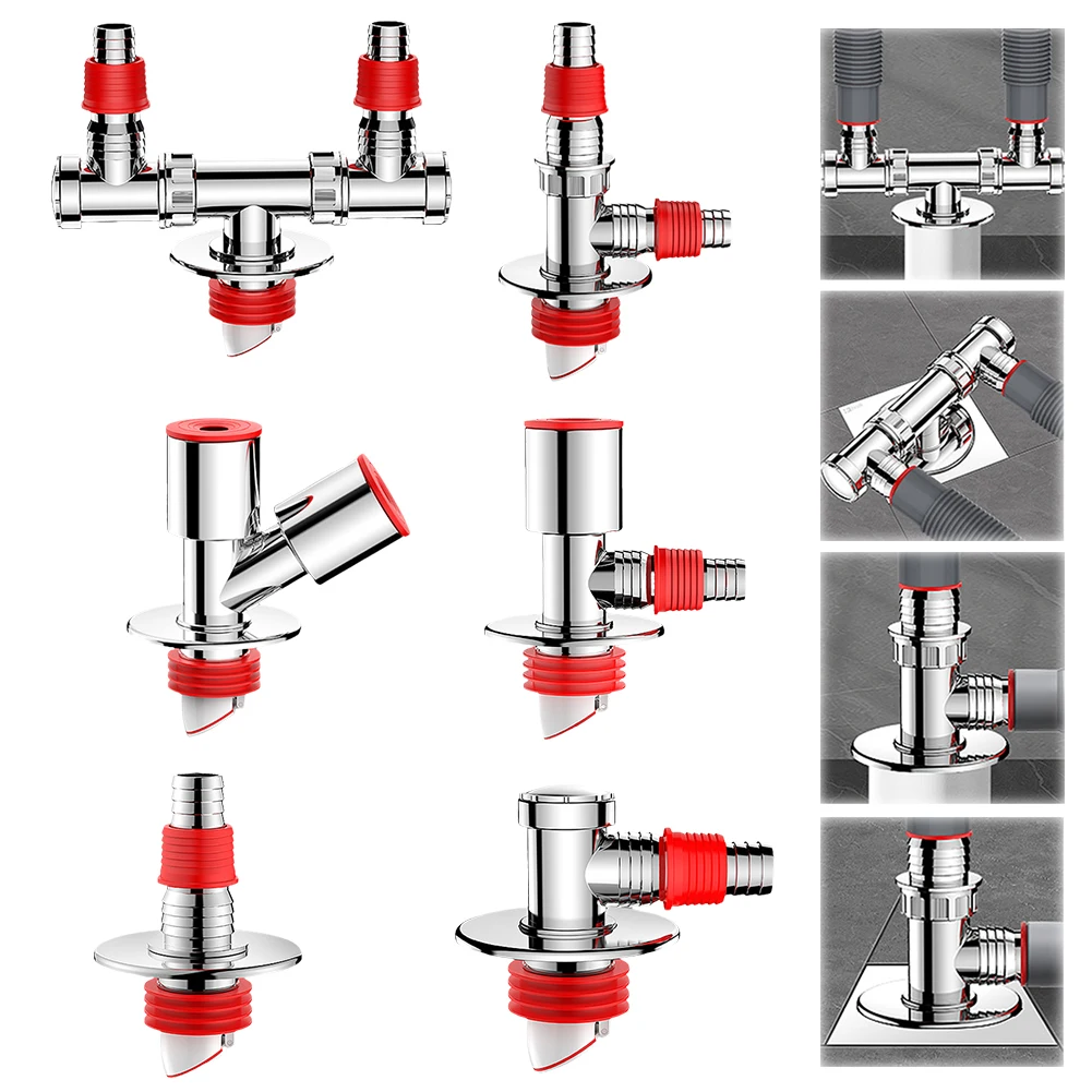 

Washing Machine Floor Drain Connector Anti-Odor Laundry Machine Floor Drain Adapter Anti-Overflow Bathroom Accessories