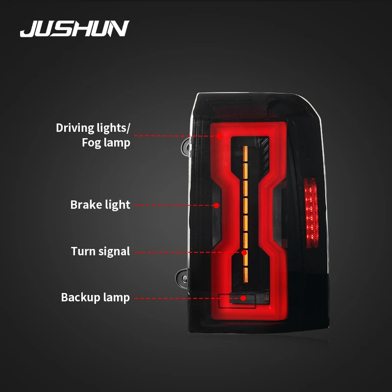 Car Taillights For Jeep Patriot Tail Lights 2008-2017 LED Taillight Rear Fog Lights Dynamic Turn Signal Car Light Assemblies Auto Accessories
