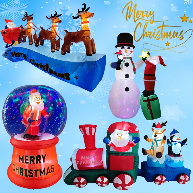 

Inflatable Toys Christmas Decorations Built-in LED Lights Model Party New Year Xmas Outdoor Garden Props Holiday Decor Ornaments