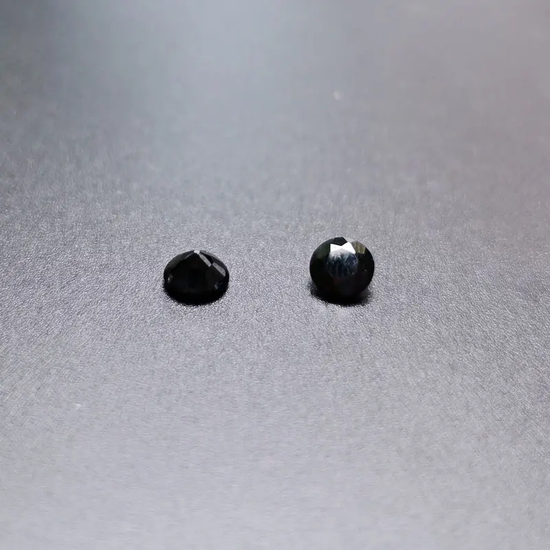 CoLife Jewelry 100% Real Black Sapphire Loose Gemstone 5mm 6mm 7mm Round Cut Natural Black Sapphire Gemstone for Jewelry Shop