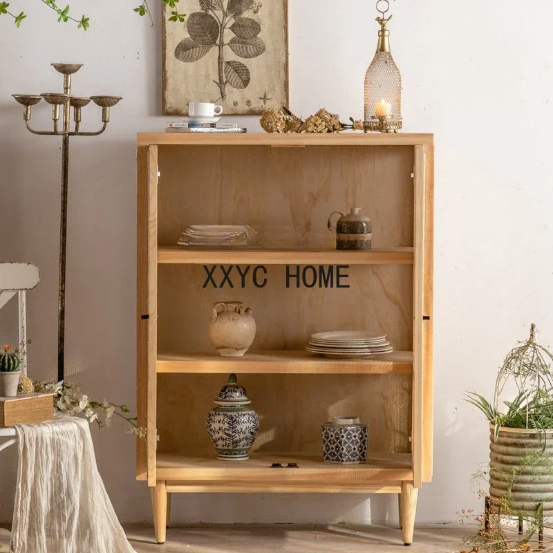 Armadietto country americano, credenza vintage in legno massello invecchiato, armadio da ingresso per corridoio