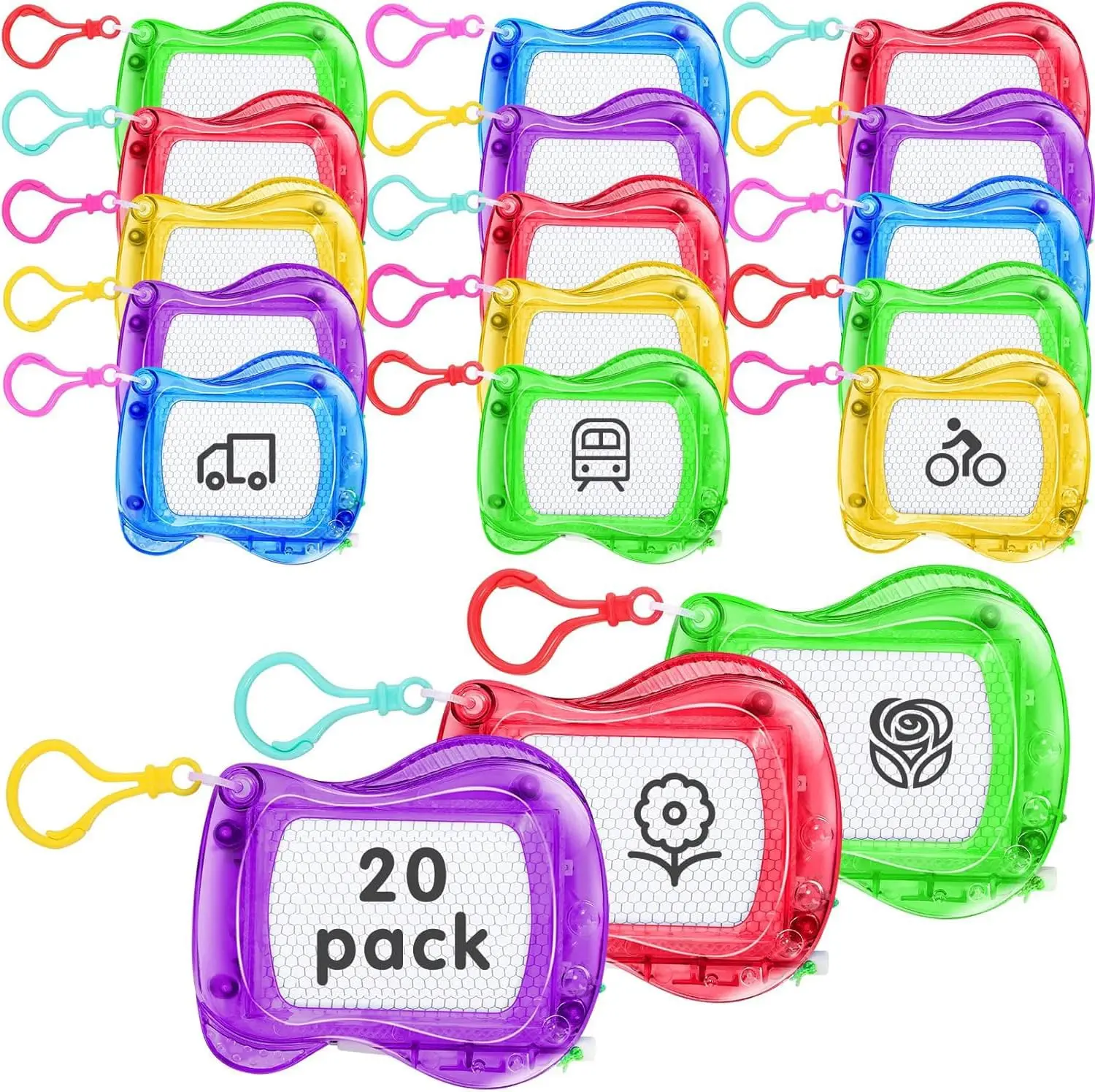 LCD Writing Tablet For Kids Magnetic Drawing Board Keychain Portable Mini Doodle Pad Erasable Educational Travel Toy Gift