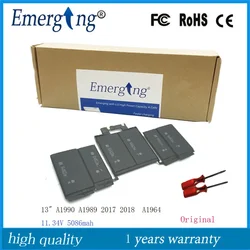 11.34V 5086Mah New Original A1964 Laptop Battery for Apple MacBook Pro Retina 13'' A1990 A1989 2017 2018 2020 A2251With tools