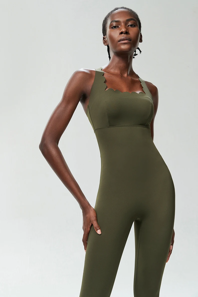 Einteiliger Fitness-Laufanzug für Damen, Dehnbarer Weicher Slim-Fit Yoga-Jumpsuit, Atmungsaktive Super-Stretch Trainingskleidung, Damen-Sportbekleidung – Detail 16