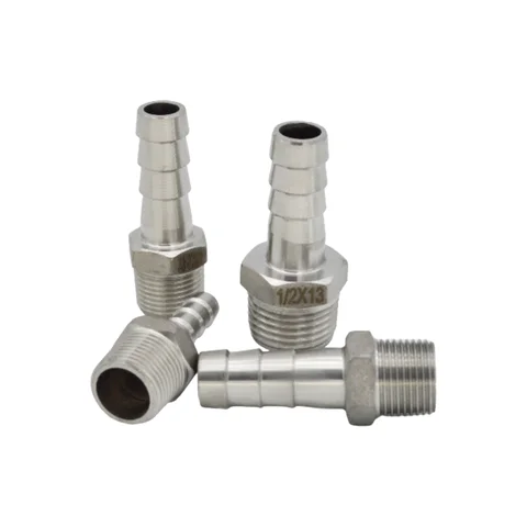 YQBS 6 8 10 12 16mm Hose Barb Tail  to 1/8 1/4 3/8 1/2 BSP Male 304 Stainless Steel Home Brew Fitting Water Fuel Air