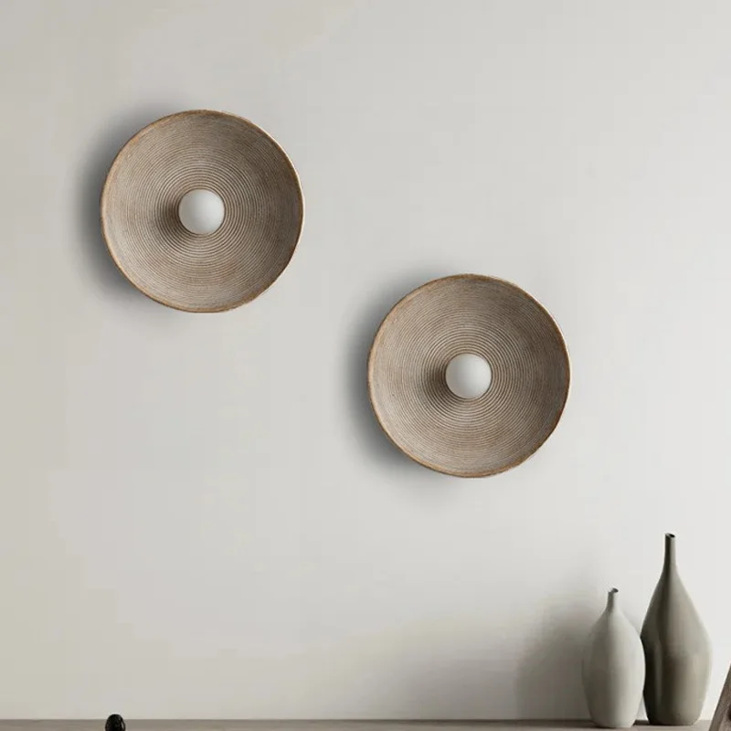 Retro Homestay Design, Living Room Background Wall, Bedroom Headboard Decoration, Wall Lamp
