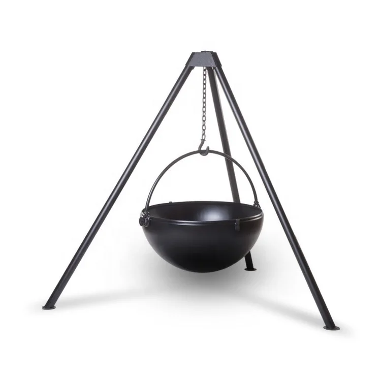 heavy duty outdoor hanging brazier fire pit charcoal barbecue grill , bbq grills , charcoal bbq grill