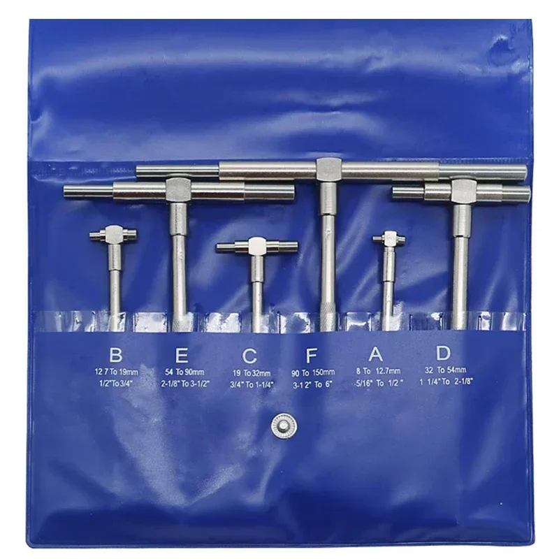 6 pcs Torx Screwdriver T Type Allen Hex Wrench Chrome Spanner T-shaped Hand Tool Extended T-Socket Wrench