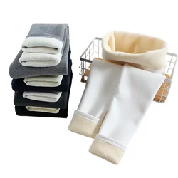 Girls Leggings Kid Winter Leggings Solid Warm Tight Baby Infant Thicken Cotton with Plush Pants Girls Thermal Cashmere Leggings