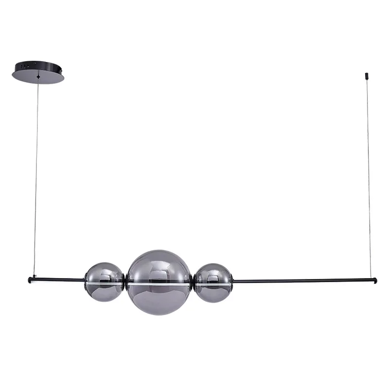 Modern Simple Creative Metals Glass Bulb Lamps Long Strip Chandelier Light Luxury Fashion Design Lights