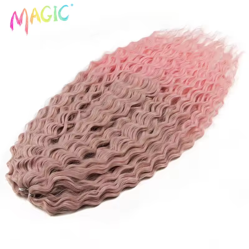 Magic Ariel Curl Hair Water Wave Twist Crochet Hair Synthetic Braid Hair Ombre Blonde 22 Inch Deep Wave Braiding Hair Extension - Image 34