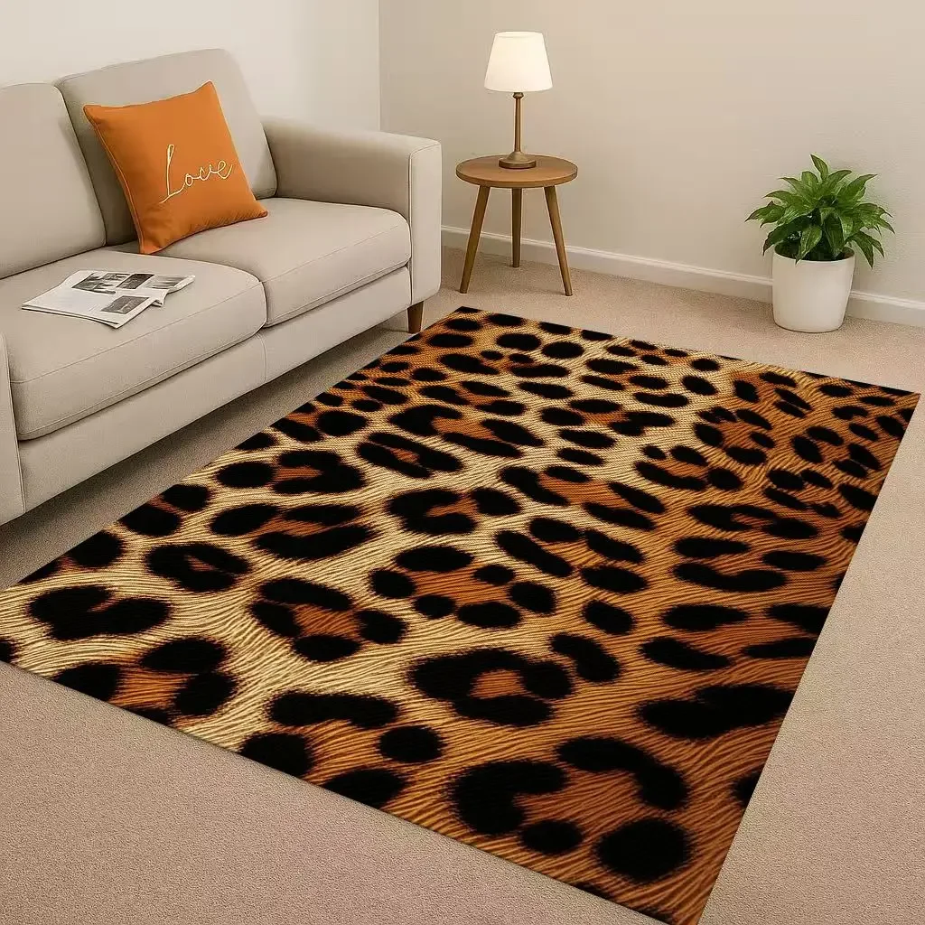 New Zebra Tiger Leopard Beast Stripe Print Art Living Room Non-Slip Area Rug Carpet for Bedroom Playroom Sofa,Home Decor Doormat
