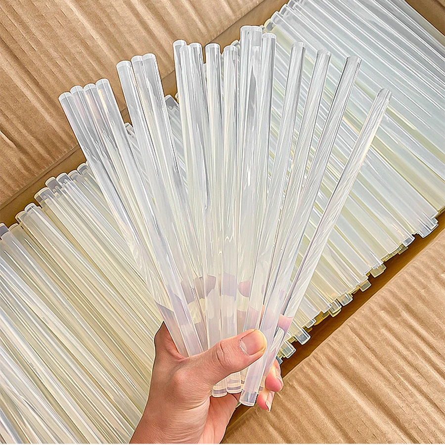 Hot melt adhesive rod, transparent adhesive strip, high viscosity hot melt adhesive rod, EVA hot melt adhesive strip, 7mm
