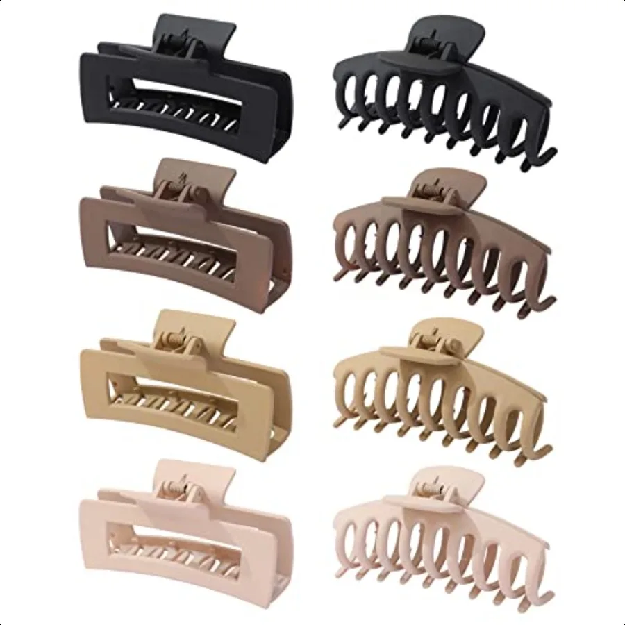 

Claw Clips for Thick Thin Curly Hair 8 Pack Big Hair Claw Large Hair Clips NonSlip Accories for Women Girls