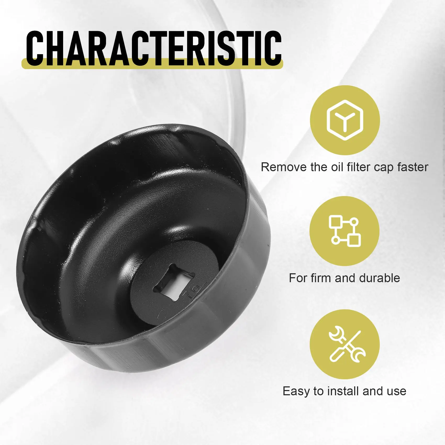 BVBV 76 mm x 12 fluiten oliefiltersleutel verwijdergereedschap voor -BMW R1200Gs, R1200R, R1200Rt, R1200S, R1200St, Hp2, K1600Gtl