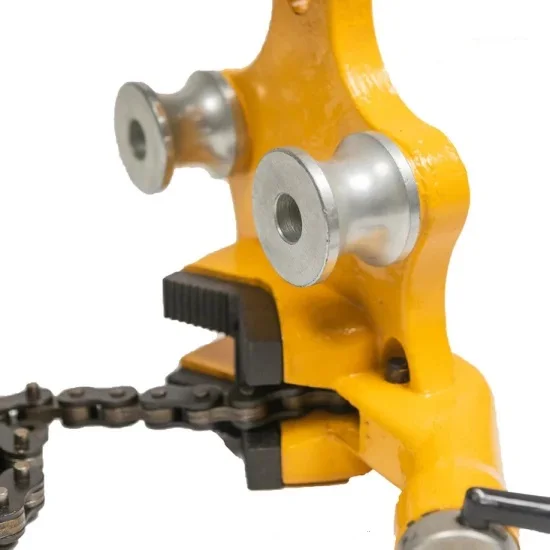 

H402 Portable Cast Iron Manual Pipe Bender Chain Vise Clamp Bearing Core Components Bench Vise Clamping Tubes 1/8-5 Inches