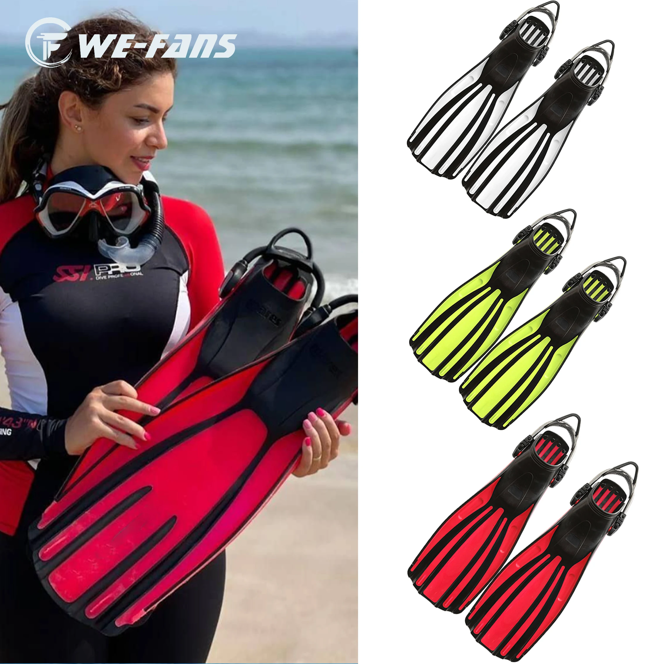 

Scuba Diving Stainless Steel Spring Fin Straps Fins Adult Swim Shoes Silicone Long Snorkeling Monofin Dive Flippers Dropship