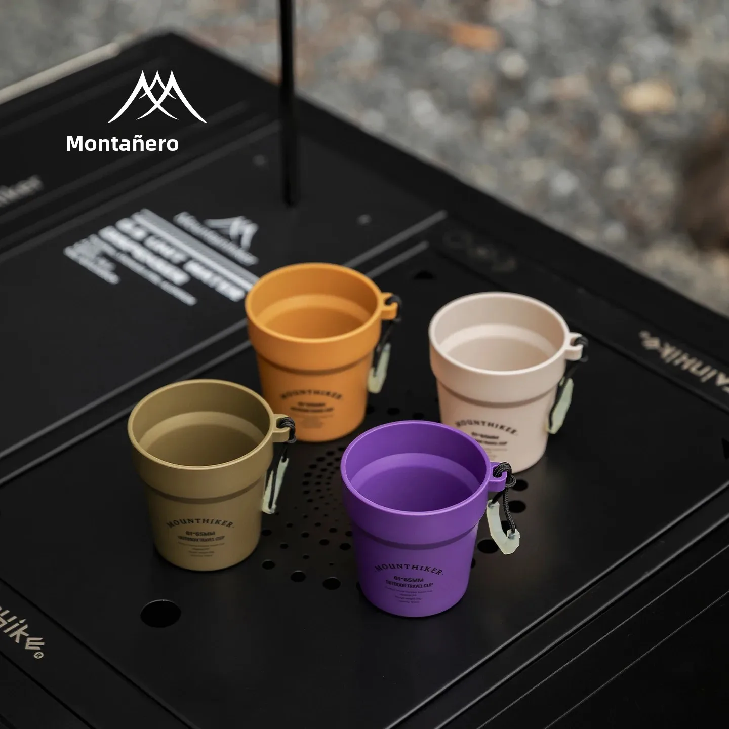 Mountainhiker Juego de 4 Tazas de Camping Ultraligeras, Tazas de Café Portátiles para Viajes, Senderismo y Excursionismo