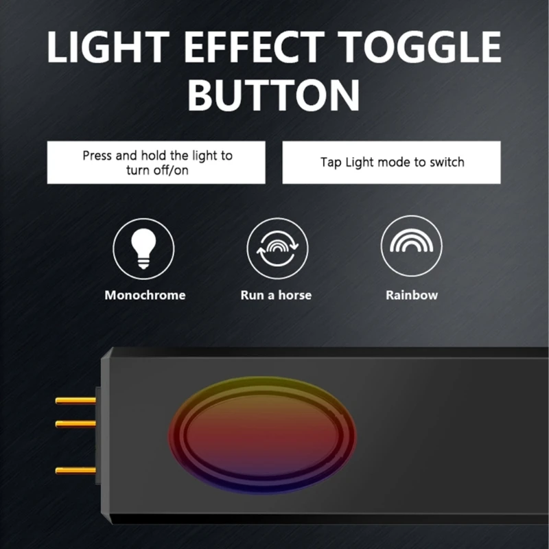 Manually Control 5V ARGB Device Controller to Achieve Rainbow Scrolling Effect Serial ATA Power Supply Black