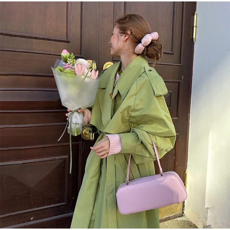 Solid Laepl Lace Up Trench Coat Women Fashion Full Sleeve Waist Cinching Short Windbreak 2026 New Autumn Office Commute Outwear 37 S19fb57f4788648fd9c4fe307d72581ba4