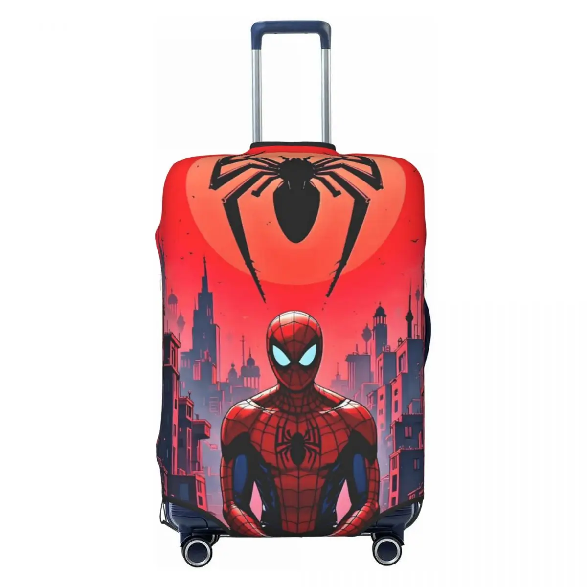 

Custom Cool Spiderman Suitcase Cover Washable Cobweb Cartoon Printing Luggage Covers Protector for 18-32 inch
