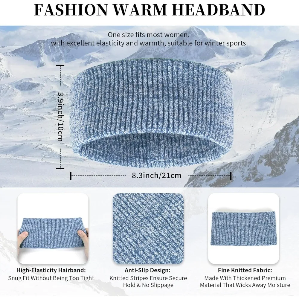 الشتاء الدافئة قبعة صغيرة قفازات لمس طقم وشاح طويل للنساء مع عقال، قبعة متماسكة الأوشحة مع شرابة للنساء