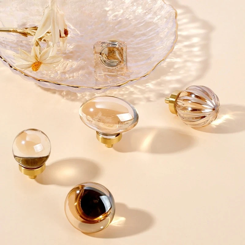 Puxadores de porta de luxo redondo jade armário maçanetas para gaveta guarda-roupa cozinha puxa decoração latão cristal móveis alça