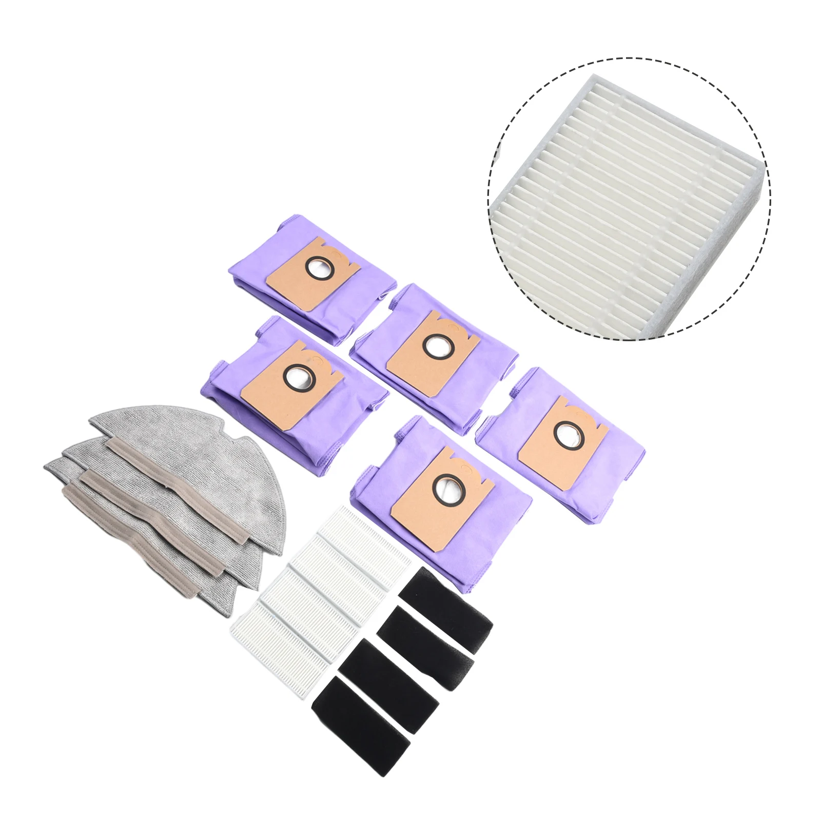 Filter Kit Mopping Cloth 12pcs/set Household Cleaning Tool Dust Bag For L35 Hybrid+ Sweeper Accessories New Practical