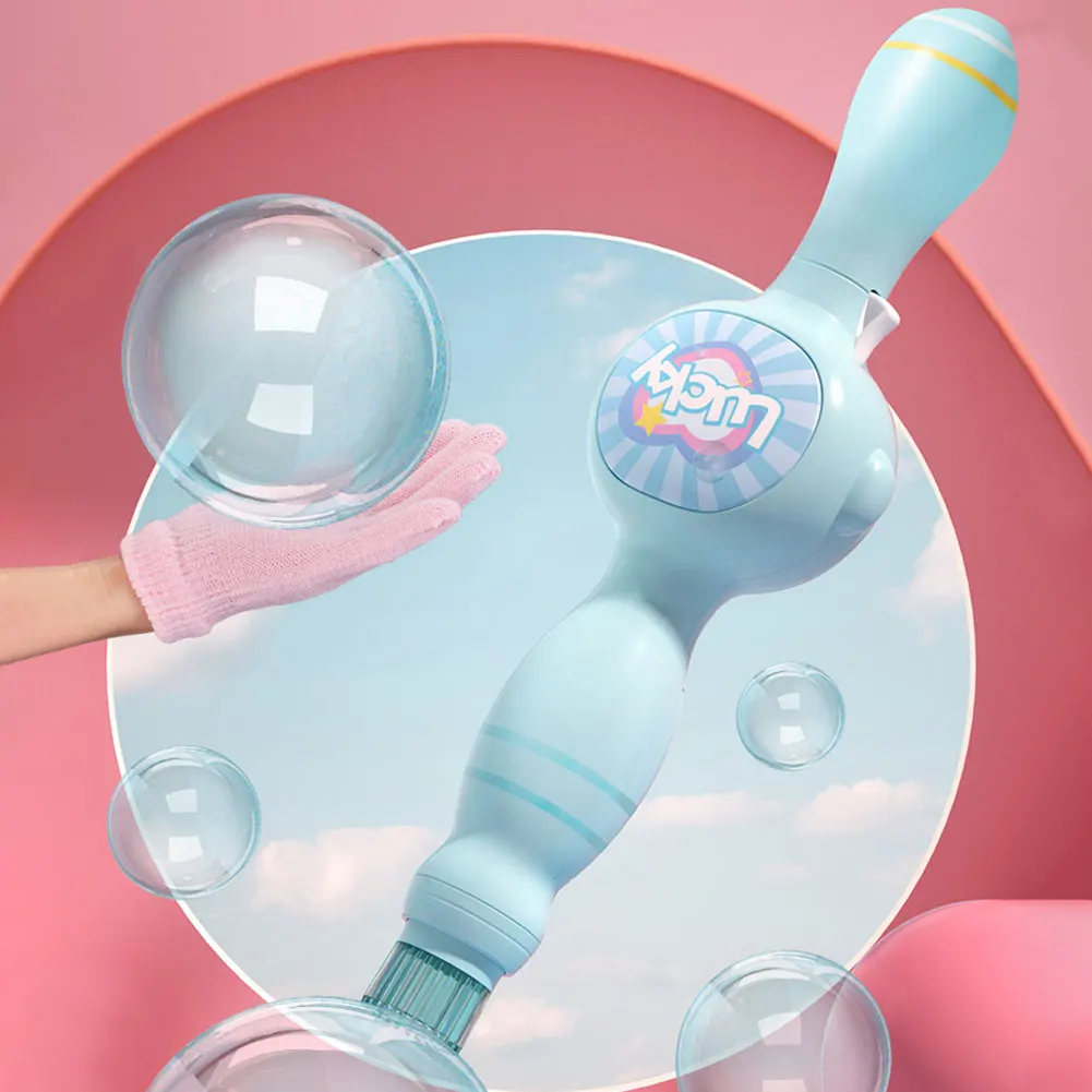 Máquina de burbujas de humo, varita de niebla de burbujas elástica, soplador de burbujas automático con humo mágico para niños, juguetes de jardín para fiestas al aire libre de verano