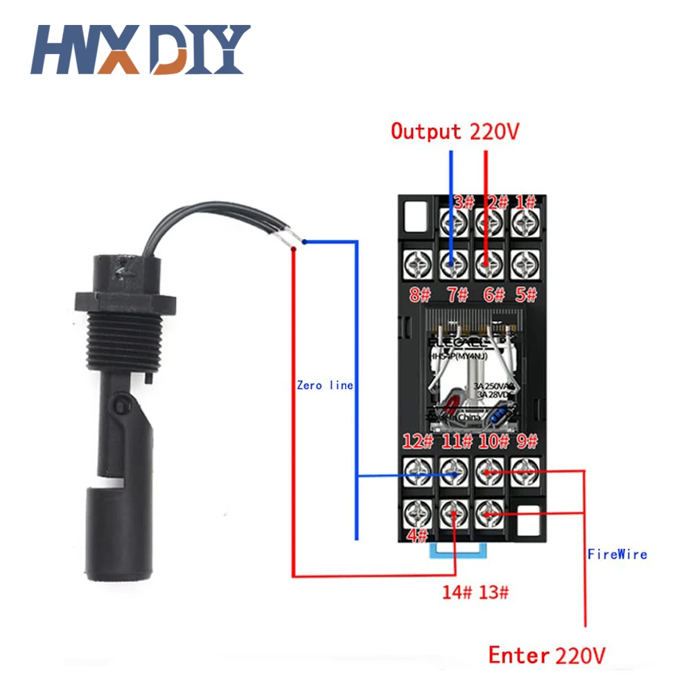 10Pcs/Lot AC 110V Liquid Water Level Sensor Horizontal Float Switch Side Mount Float Switches For Aquariums Fish Tank Pool