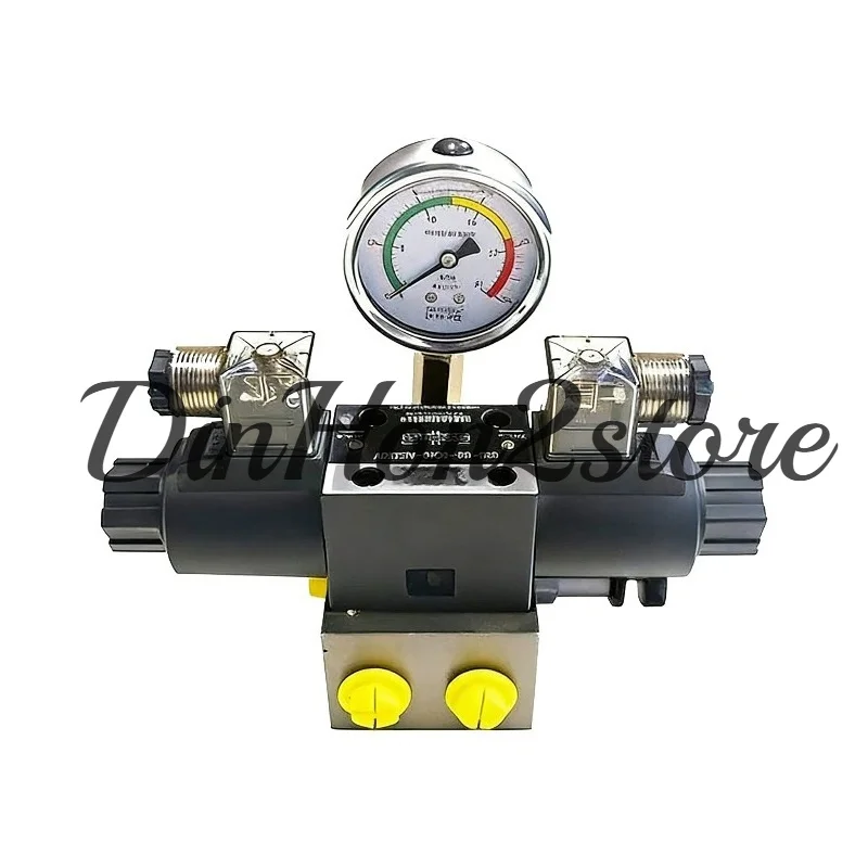 Manually change the electronic control distributor, hydraulic solenoid valve group 6 diameter one with pressure gauge