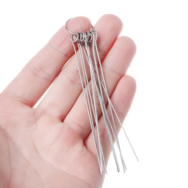 Guitar Nut Needle Files Nozzle Jet Gas Welding Tip Cleaner, 0.6mm-1.3mm, Dropship, 10Pcs per Set, Jy16, 20