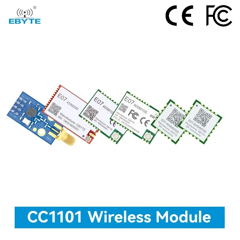 Moduł bezprzewodowy RF CC1101 433Mhz E07, antena z otworem na zaciski, daleki zasięg 1.5km, obudowa SMD, moduł bezprzewodowy SPI — zdjęcie produktu 2