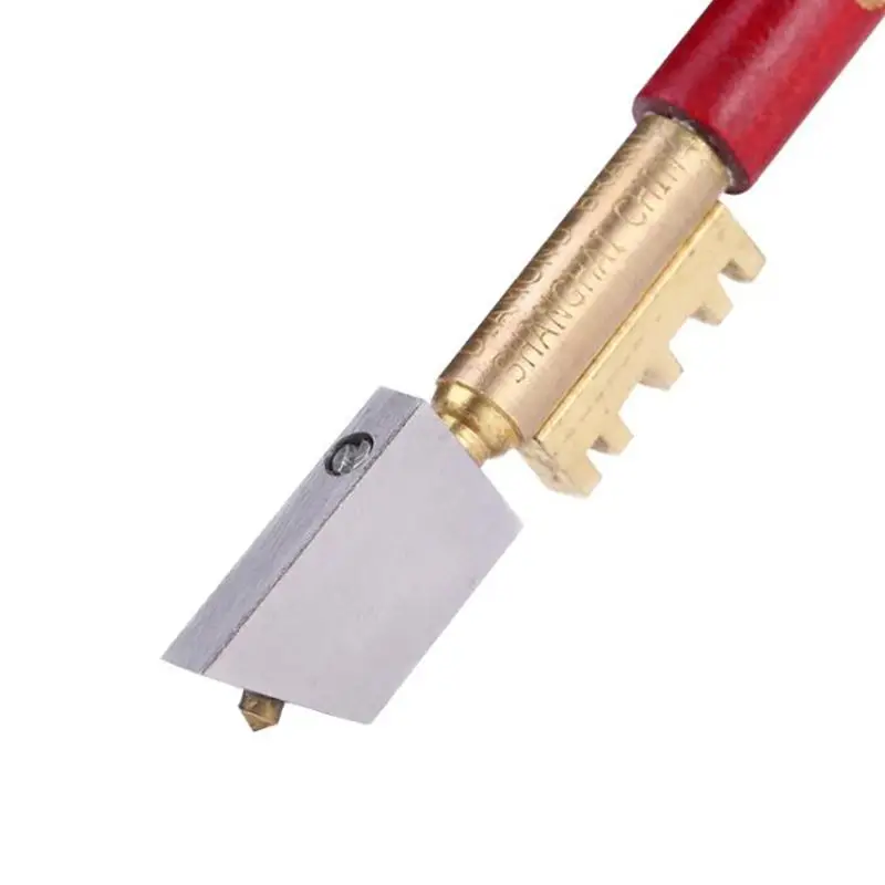 Ferramenta de corte de vidro com cabo de madeira com ponta de diamante com faixa de cortador de 10 mm para mosaico de vidro e formato de lápis de azulejos алмазlovudenзаика