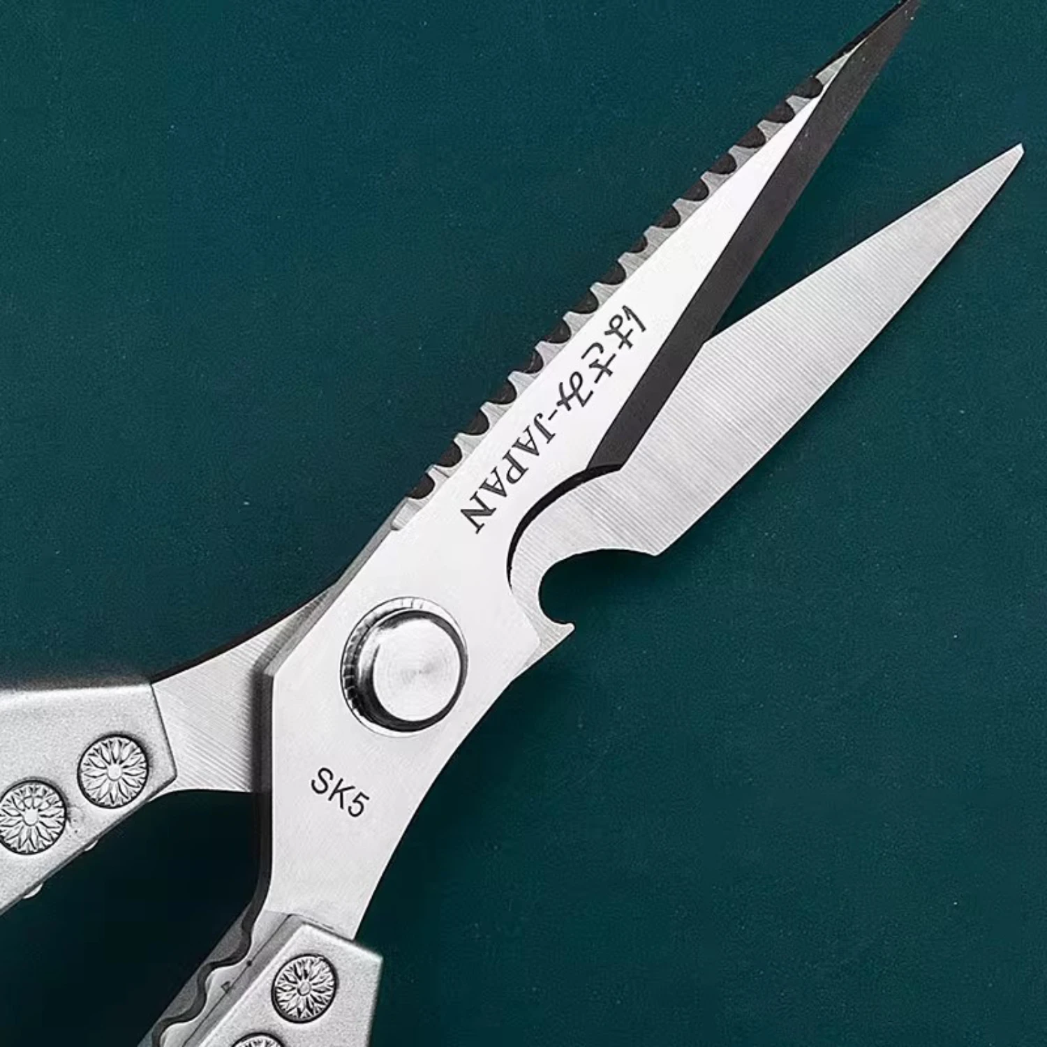 Scharfe Edelstahl Küche Schere Geflügel Schere Fisch Knochen Entferner Multifunktionale Fleisch Lebensmittel Cutter Schere Für Küche – Detail 7