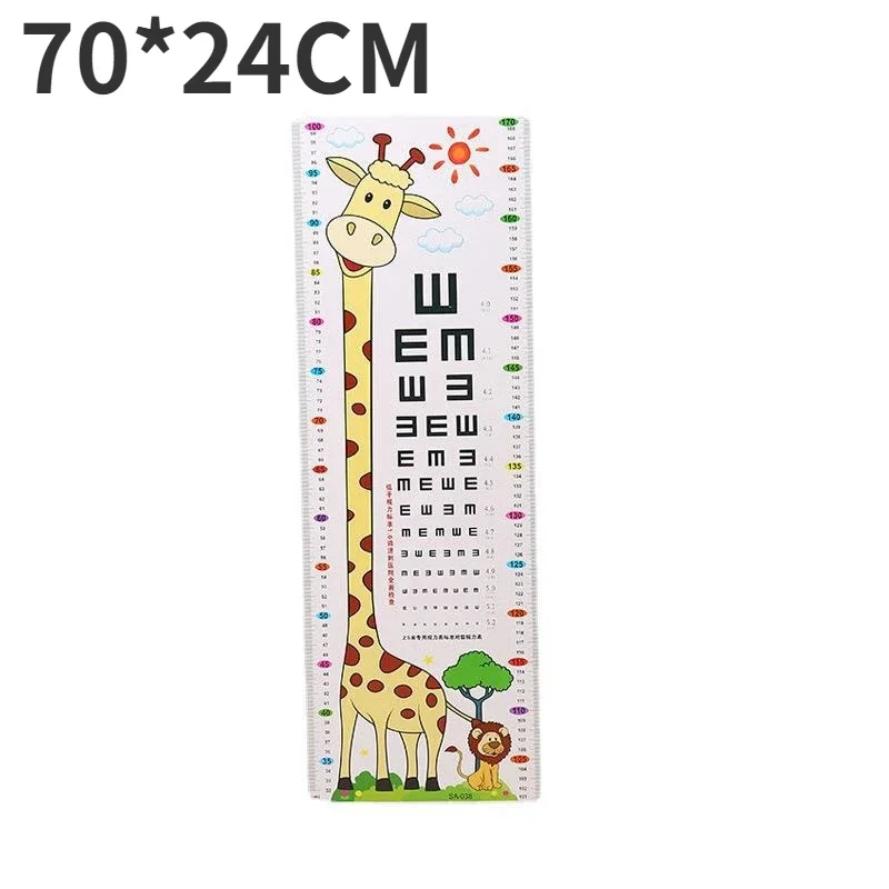 Children's Tailor-made Wall Stickers with Visual Acuity Chart Cartoon Baby Height Stickers Measuring Scale Wall Decoration