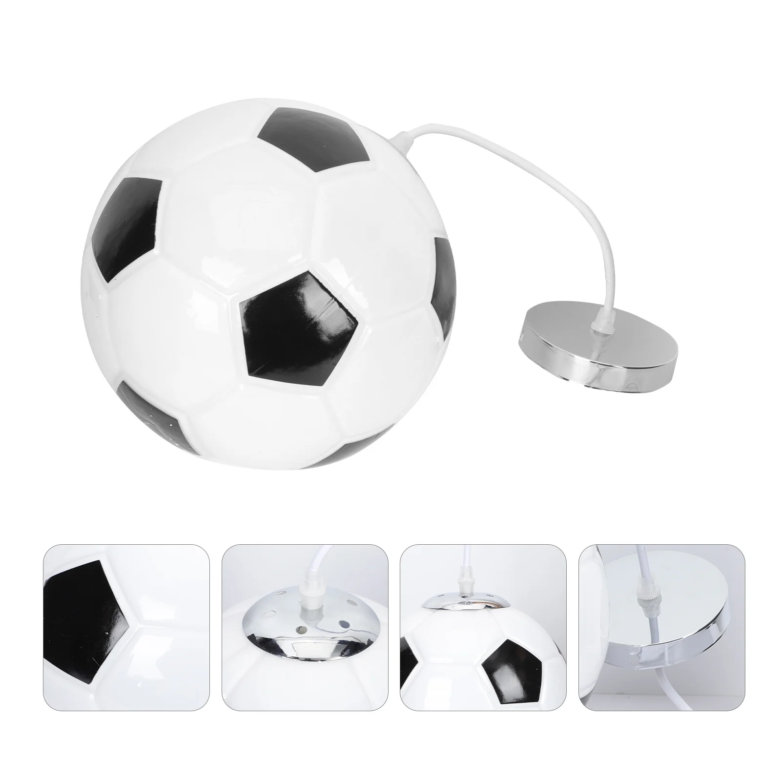 

Football Shape Lamp Premium Glass Hanging Light Fixture for Restaurant Store Gym Exhibition Hall Ceiling Decorative Lighting