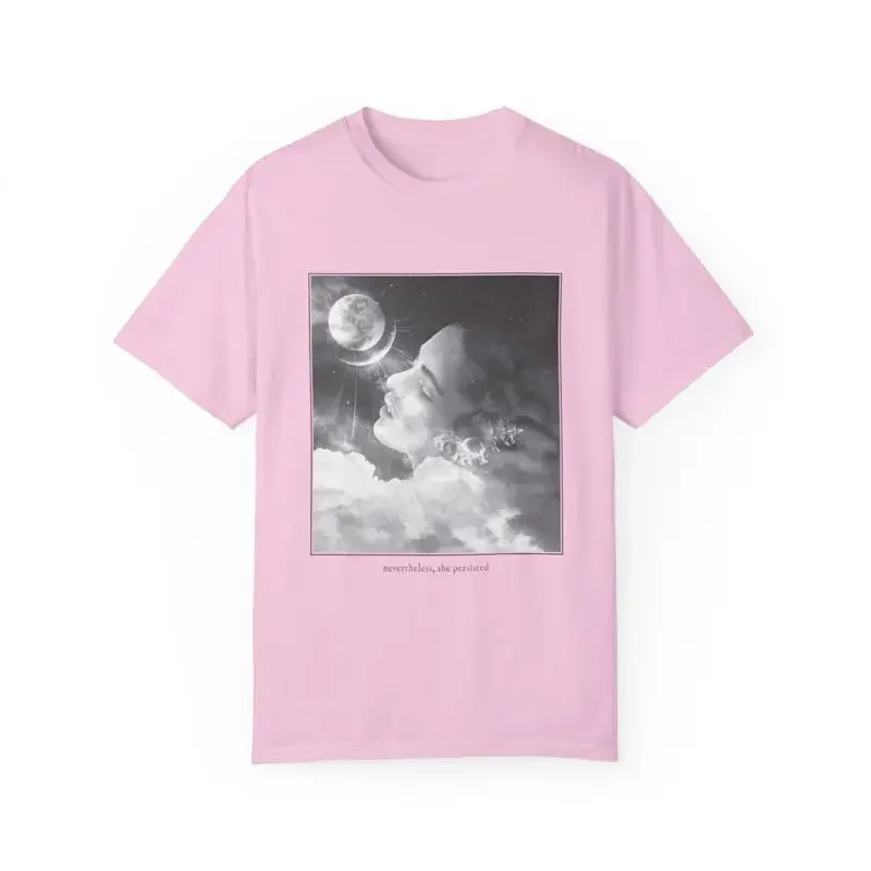 She Persisted Moon Garment Dyed T Shirt