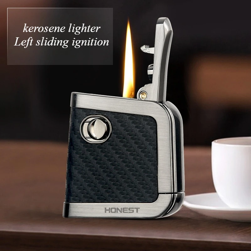 

2025 New Retro Creative Lighter Durable Old Leather Men's Ignition Device Cigarette Accessories Gifts Hot Selling