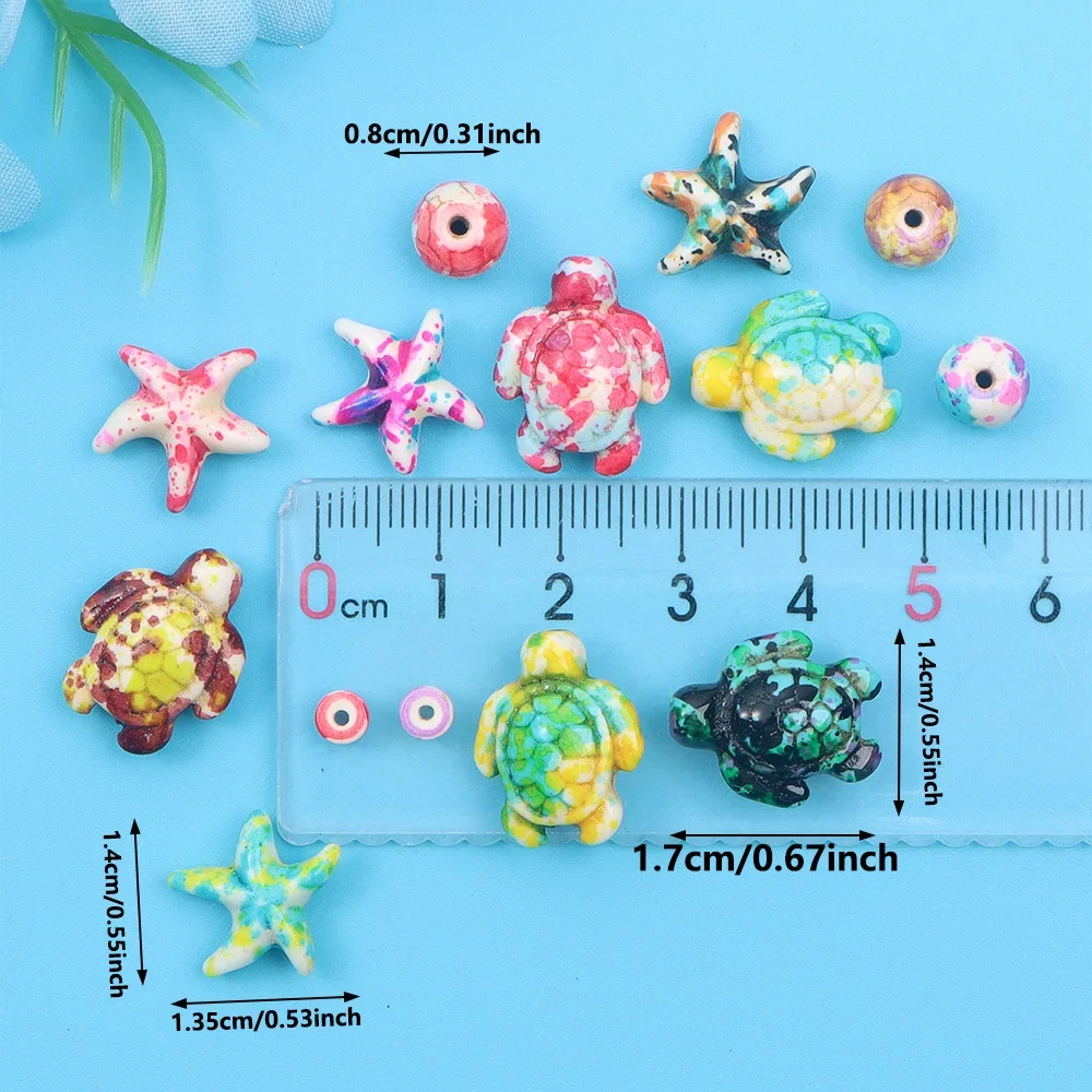 6/46/558pcs Multi-color Turquoise Ocean Series Beads and Jewelry Making Kit, Used for DIY Bracelet, Necklace, and Jewelry Making view 4