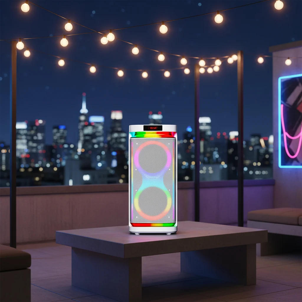 

BTS-2407 Brodu Outdoor Party Speaker BT Wireless Double 8inch USB&TF&AUX [Premium]