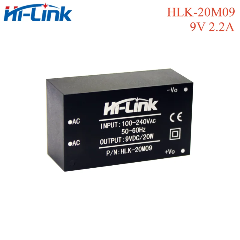 Módulo de fuente de alimentación aislado, interruptor reductor de conmutación, HLK-20M05, 20M09, 20M12, 20M15, 20M24, AC DC 220V, 5V/9V/12V/15V/24V, 2 unidades por lote