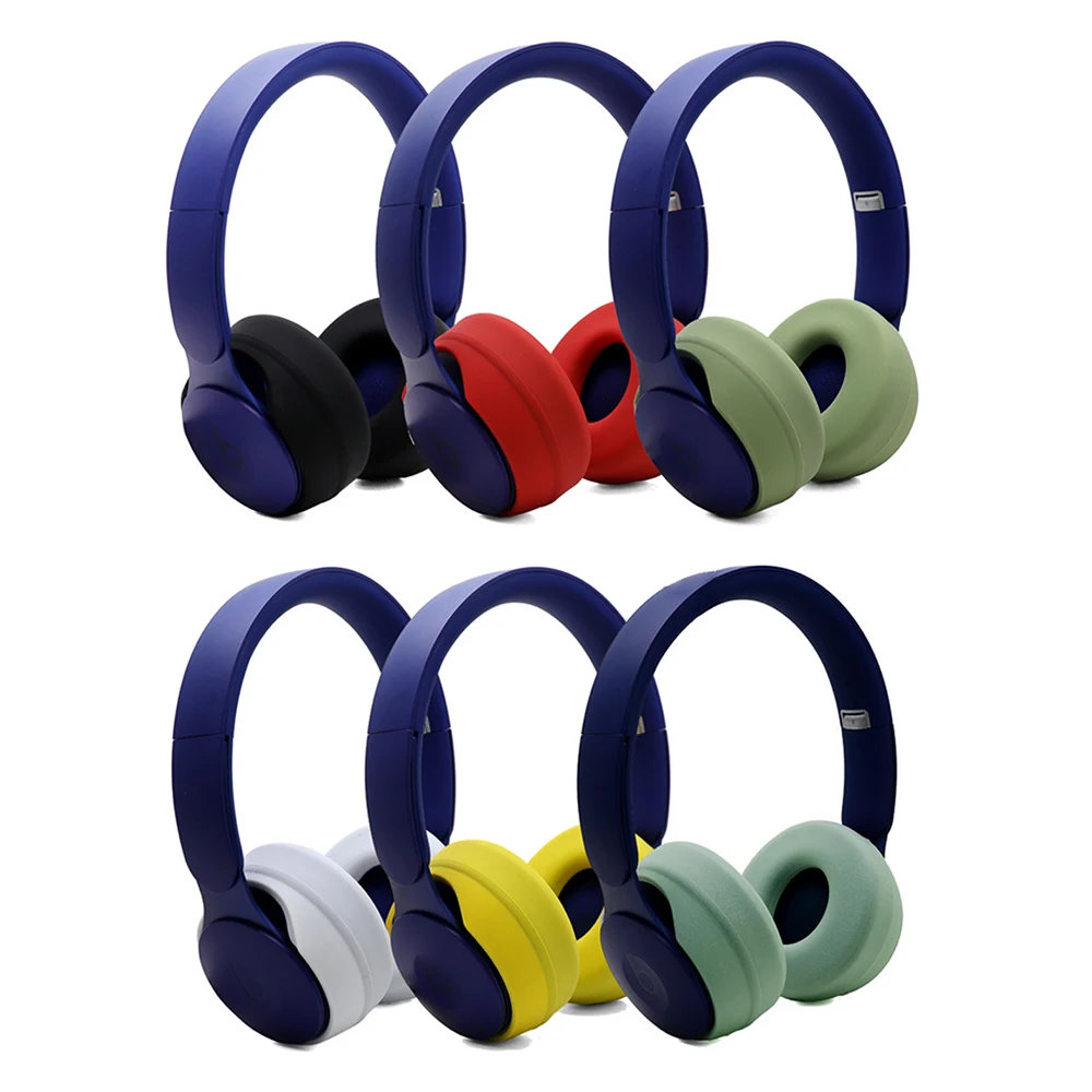 1 paire d'étuis de protection en silicone réutilisables et lavables, pour casque sans fil Beats Solo 2 2.0 3 3.0