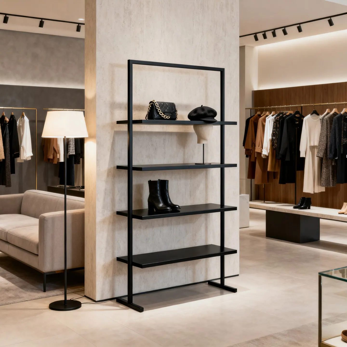 Shoe store shoe rack Shopping mall store display rack Boys and girls shoes shelf Internet celebrity bag display rack