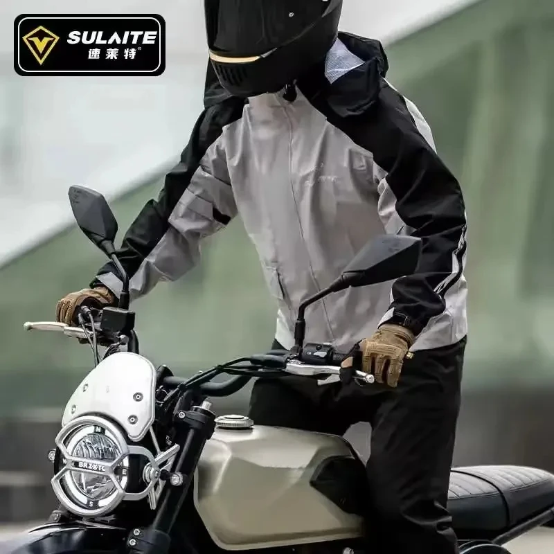 

Сплит-водонепроницаемый мотоциклетный костюм от дождя для мужчин и женщин - комплект куртки и брюк для езды на велосипеде на открытом воздухе для внедорожного мотоску/велосипеда