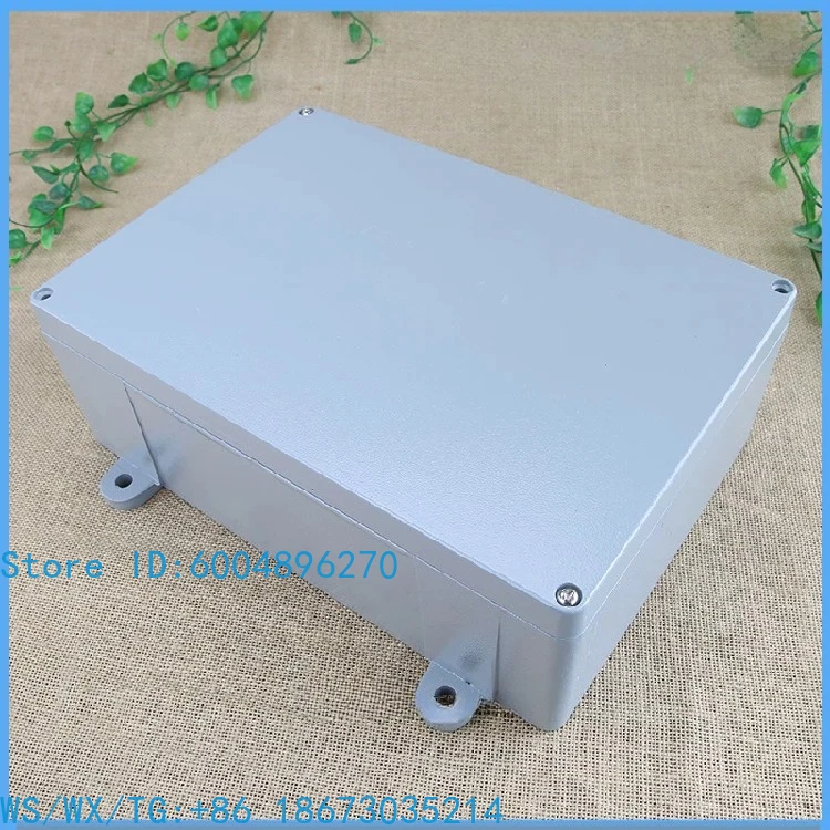 Aluminum Die-Casting Waterproof Box 340x235x120 Outdoor Wire Passing Box Durable Weatherproof Enclosure for Cable Management