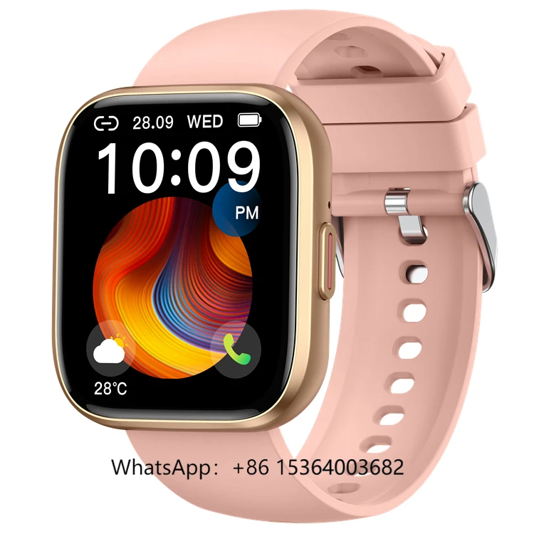 

TJXL-Fashionable Square Heart Rate Tracker for Women Waterproof IP67 Call Reminder and Dial Call Function for iOS Users