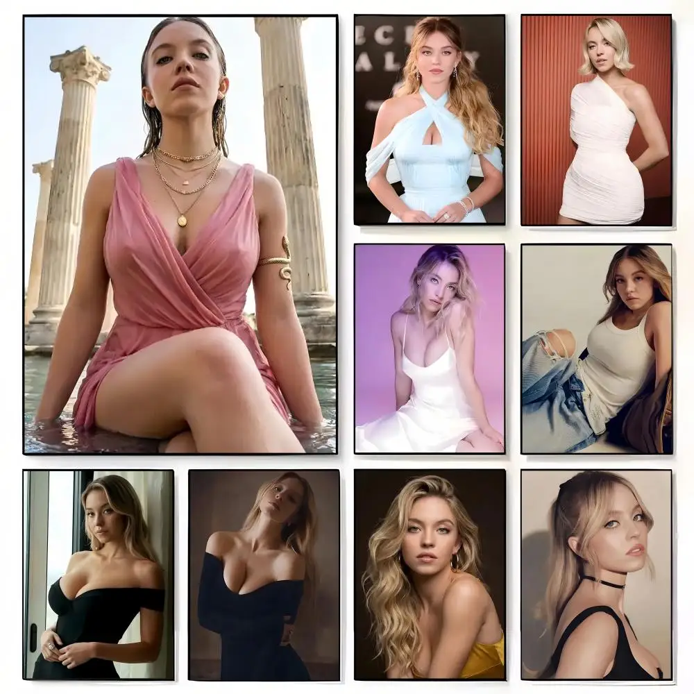 s-Sydney Sweeney Trendy_Actor Poster Decorative Wall Art for Living Rooms, Bedrooms, Bars & Cafés, Stylish Home Décor Gift